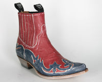 4660 Sendra Stiefeletten Raspado Azul Rojo