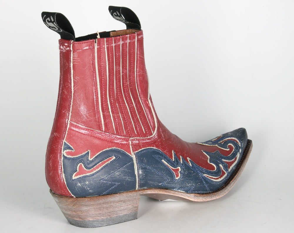 4660 Sendra Stiefeletten Raspado Azul Rojo