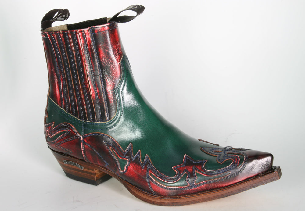 4660 Sendra Stiefeletten Denver Rojo Flor. Verde