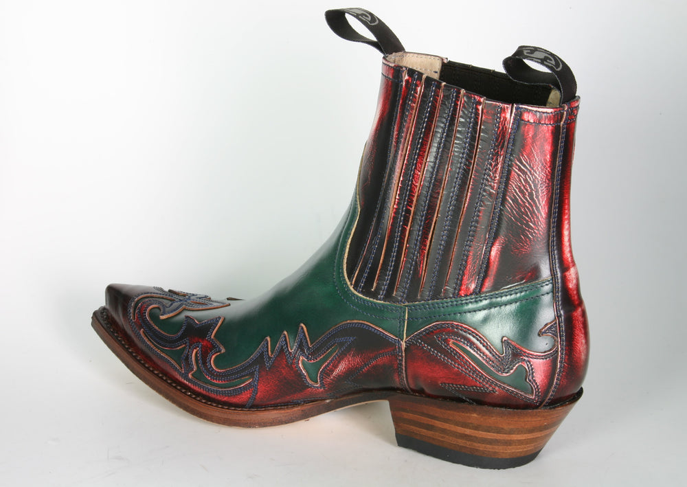 4660 Sendra Stiefeletten Denver Rojo Flor. Verde