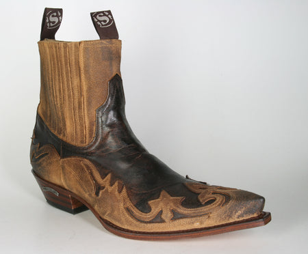 4660 Sendra Stiefeletten Serr. Camello Usado Negro