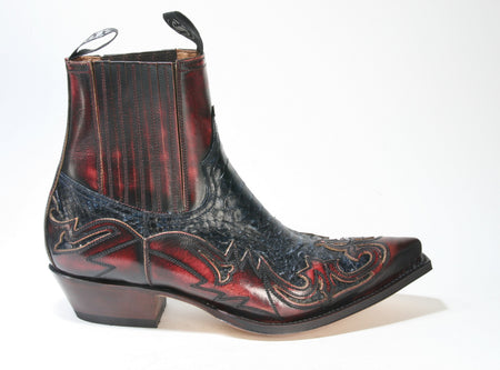 4660 Sendra ankle boots Hurricane Rojo Python Azul