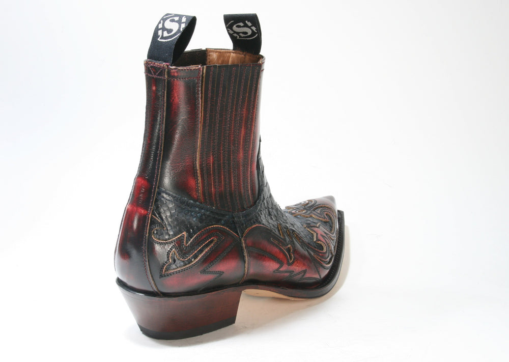 4660 Sendra ankle boots Hurricane Rojo Python Azul