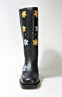 4755 Sendra Stiefel TOLEDO Negro Flowerpower