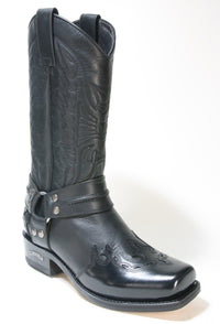 4980 Sendra Boots Bikerboots Flor. Negro Spr. Negro