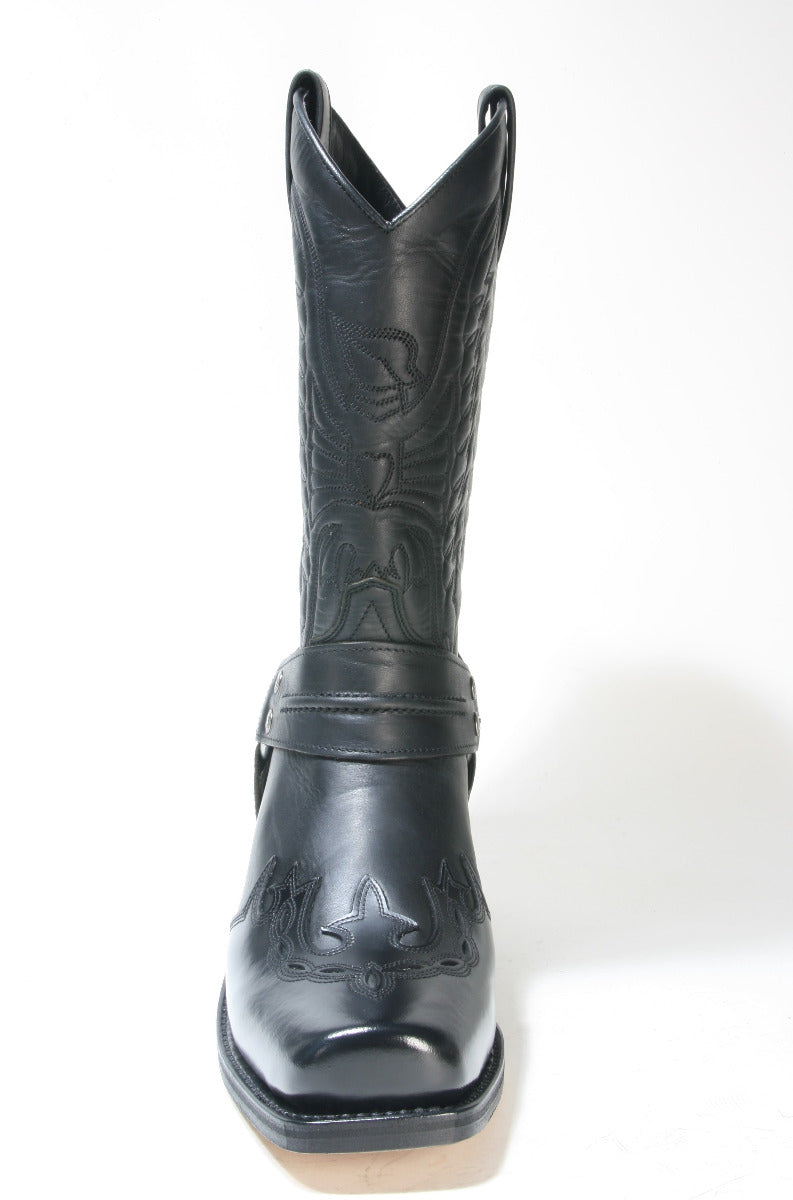 4980 Sendra Boots Bikerboots Flor. Negro Spr. Negro