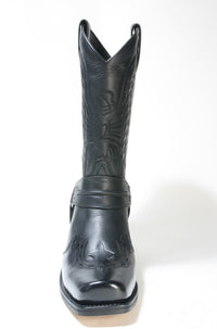 4980 Sendra Boots Bikerboots Flor. Negro Spr. Negro