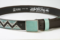 4998 Original Belts Belt Marron Lizard Turquoise