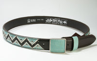 4998 Original Belts Belt Marron Lizard Turquoise