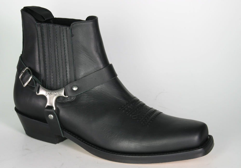 5049 Sancho Abarca Biker Boots 362 Seam Negro