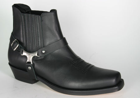 5049 Sancho Abarca Biker Boots 362 Seam Negro