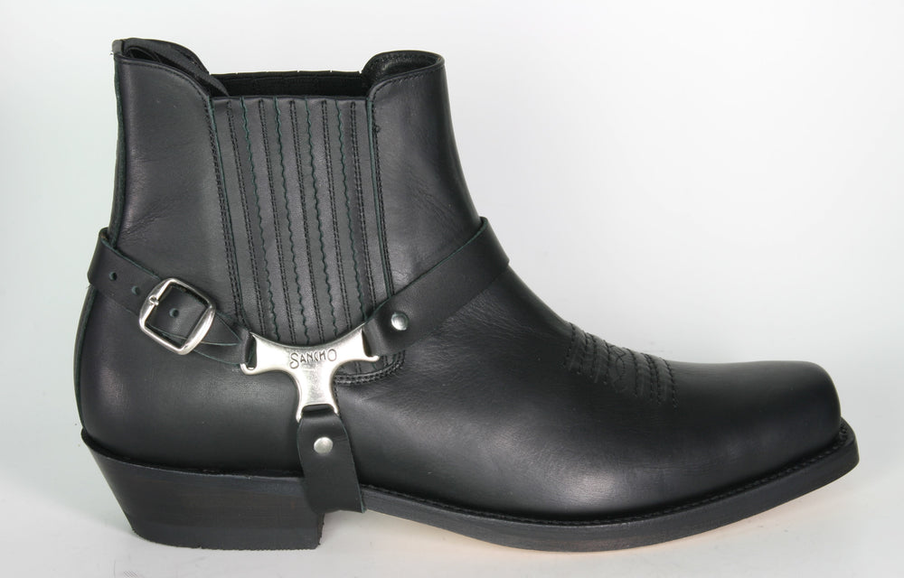 5049 Sancho Abarca Biker Boots 362 Seam Negro