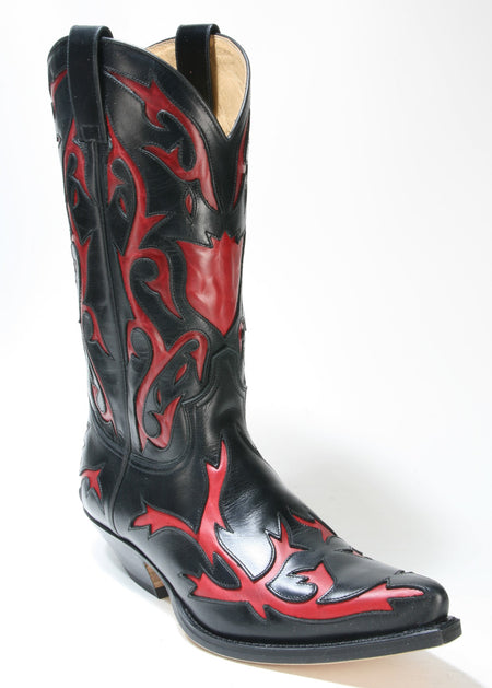 5059 Sendra Boots Cowboystiefel Ciclon Negro Rojo