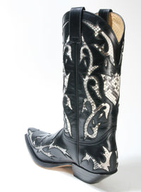 5059 Sendra Boots Cowboy boots Ciclon Negro Python Blanco