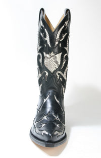 5059 Sendra Boots Cowboy boots Ciclon Negro Python Blanco