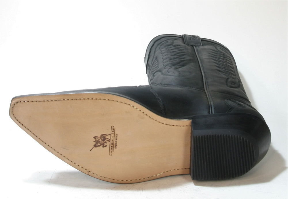 5119 Sancho Abarca cowboy boots Crazy Old Black