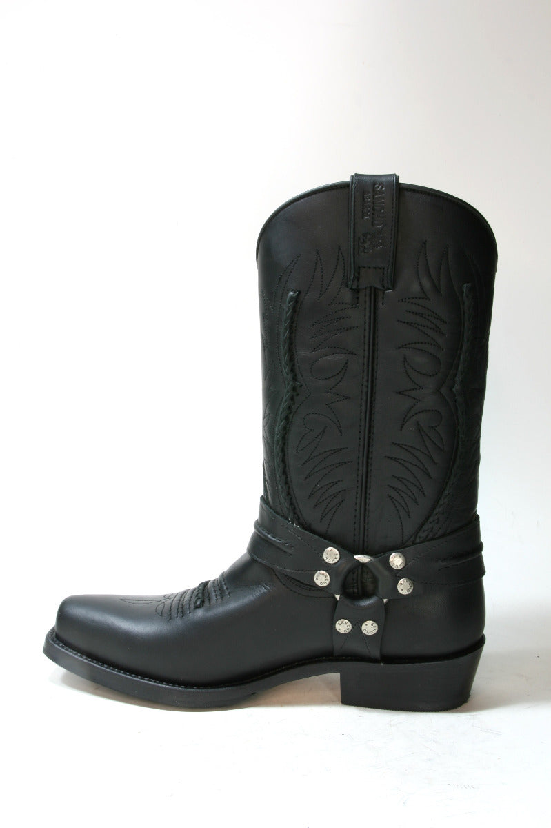 5122 Sancho Abarca Biker Boots Negro