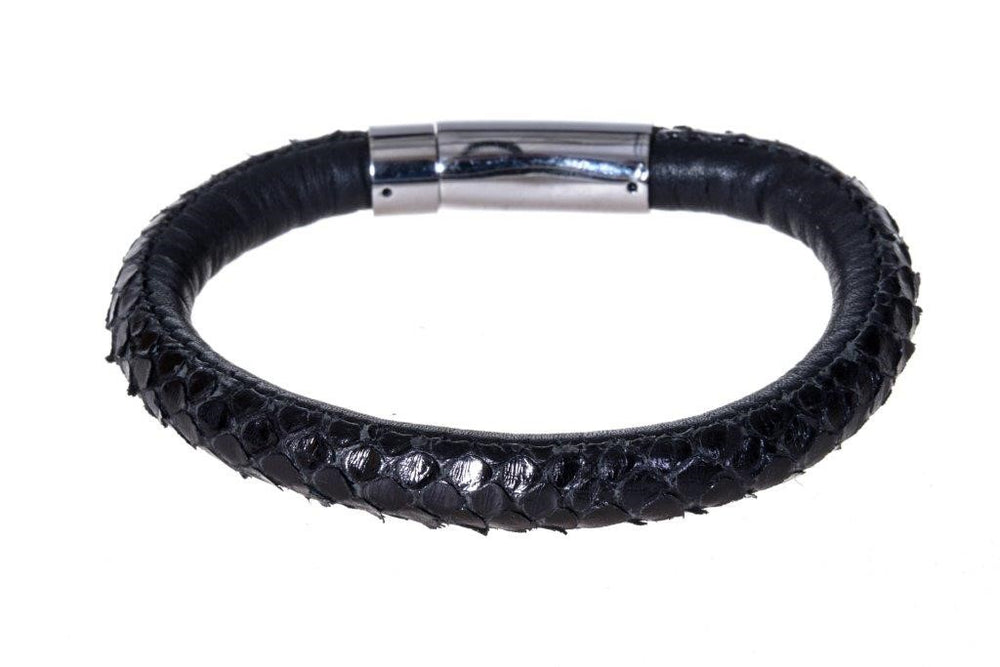 512 Leather Strap Python Black