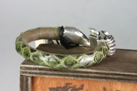 513 Leather strap Python Verde