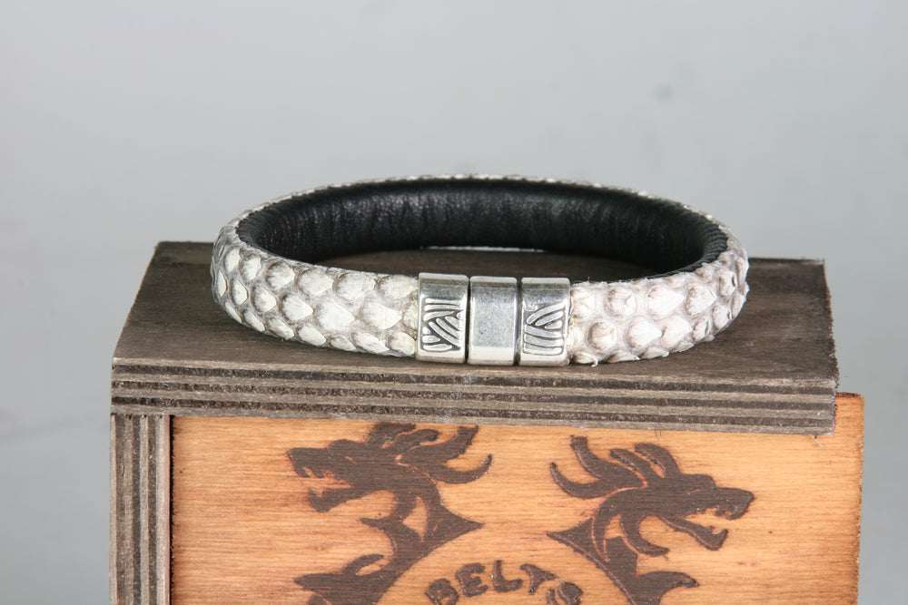 515 Leather strap Python Natural B/W
