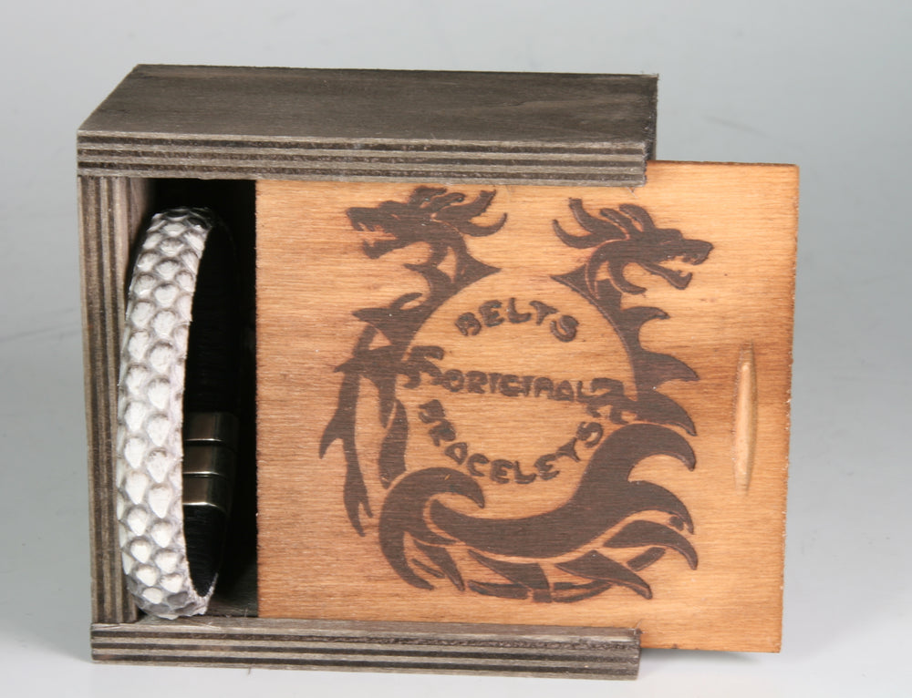 515 Leather strap Python Natural B/W