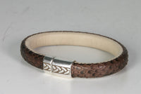 518 Leather strap Python Brown