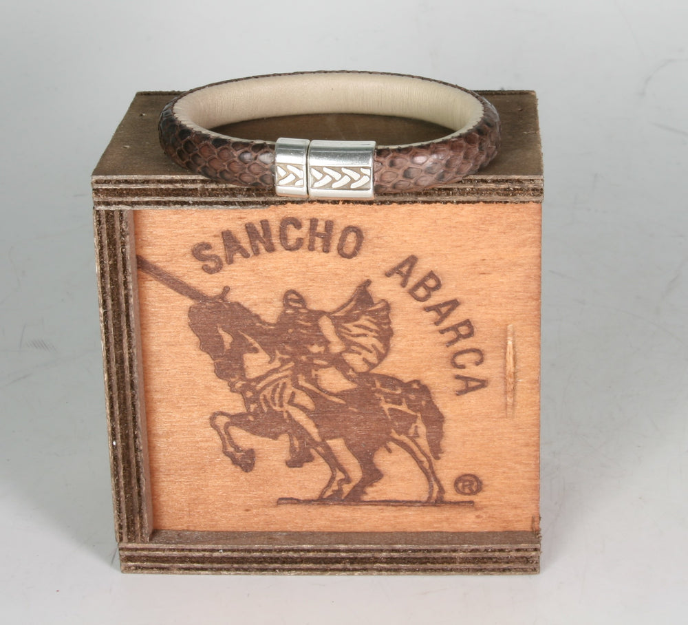 518 Leather strap Python Brown