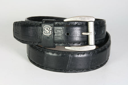 5275 Sendra Gürtel Echtes Kaimanleder schwarz