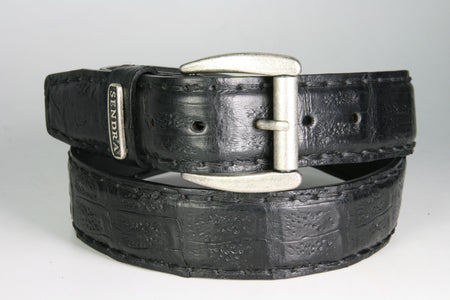5275 Sendra Gürtel Echtes Kaimanleder schwarz