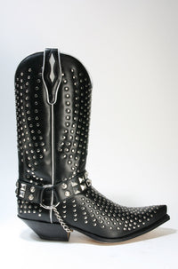 5421 Cowboystiefel Sendra schwarz mit Nieten