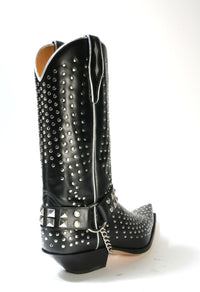 5421 Cowboystiefel Sendra schwarz mit Nieten