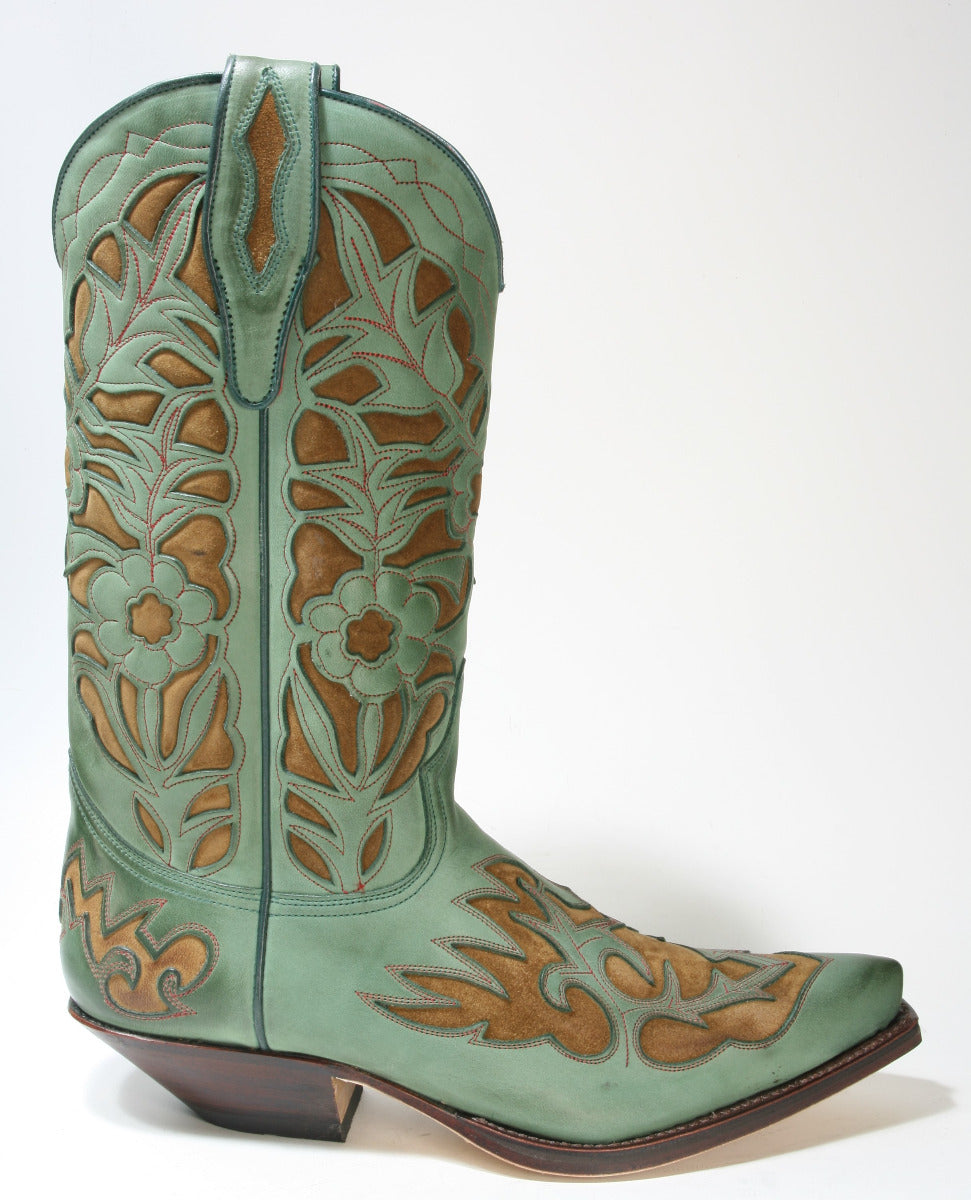 5529 Sendra Cowboystiefel N. Verde Botella Brass