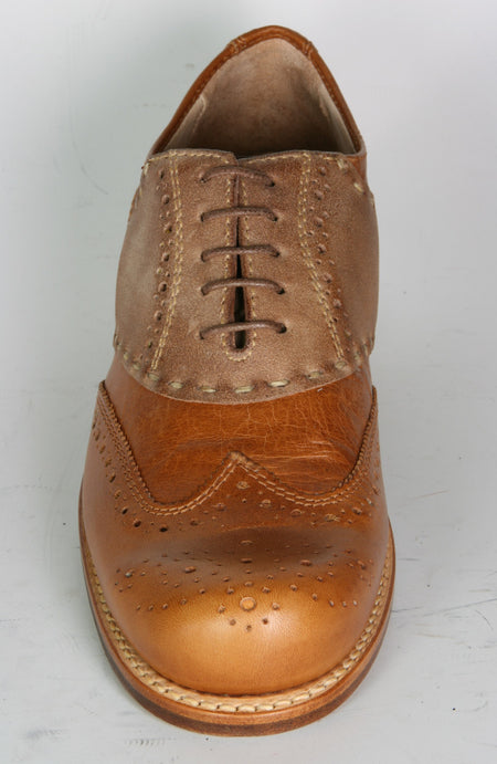 6001 Hobo Halbschuhe Saddleshoe Caramel Safari Brushed