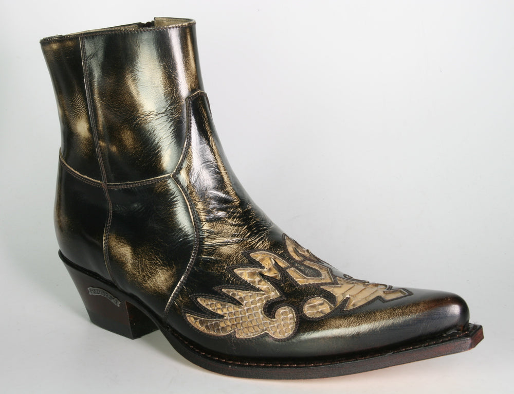 6035 Sendra ankle boots Britnes Flo. Marron Python Panizo