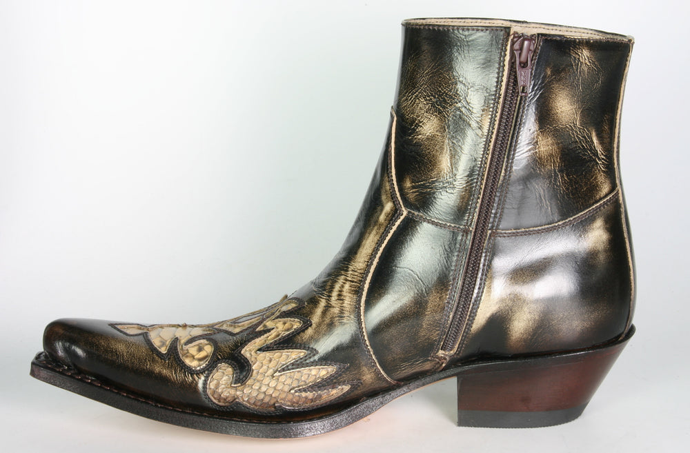 6035 Sendra ankle boots Britnes Flo. Marron Python Panizo