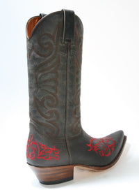 6056 Sendra Cowboystiefel JAVI Mad Dog Grafit rote Nähte