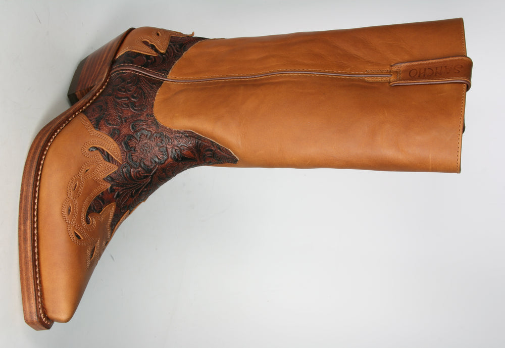 6074 Sancho cowboy boots Cuero Blondy pointed