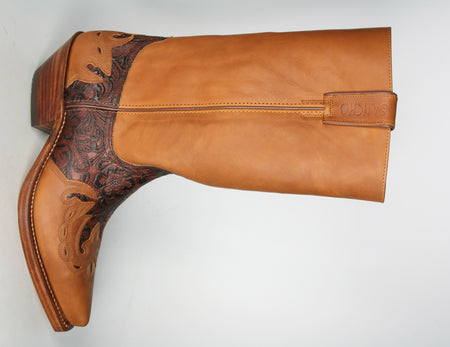 6074 Sancho cowboy boots Cuero Blondy pointed