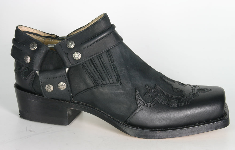 6077 Sendra Bikerschuhe mit Flamme Negro