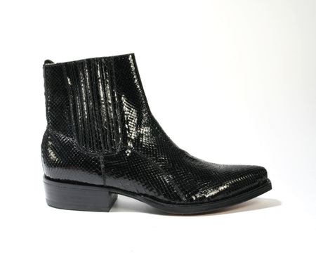 621 Tony Mora ankle boots TB Python Negro 2