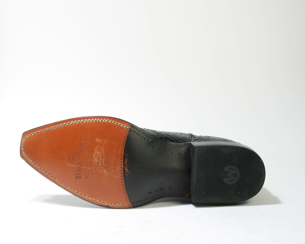621 Tony Mora Stiefelette TB Python Negro 2