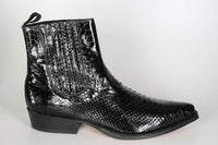 621 Tony Mora ankle boots TB Python Negro 2
