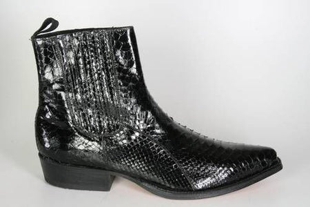 621 Tony Mora ankle boots TB Python Negro 2