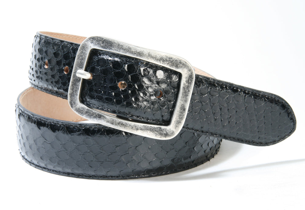 640 Vittozzi Belt Python Black