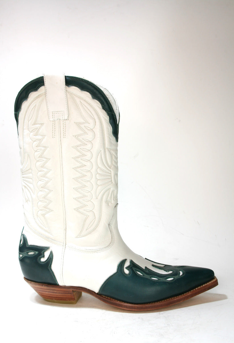 647 Don Quijote Cowboystiefel grün weiß