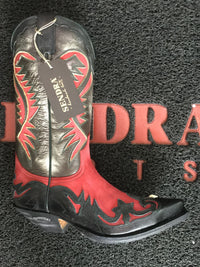 6480 Sendra Cowboy Boots Barbados Negro N. Rojo