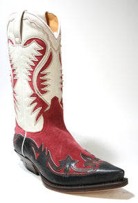 6480 Sendra Cowboystiefel Barbados Negro Chap Bianco