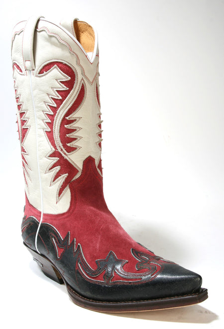 6480 Sendra Cowboystiefel Barbados Negro Chap Bianco