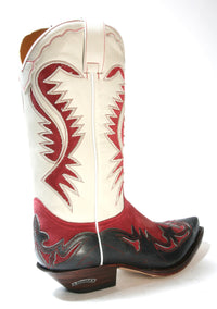 6480 Sendra Cowboystiefel Barbados Negro Chap Bianco