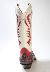 6480 Sendra Cowboystiefel Barbados Negro Chap Bianco